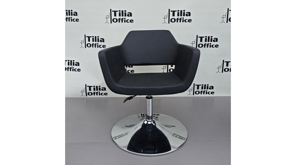 Tilia Pasific serisi modern kuaför ve güzellik salonu müşteri koltuğu, krom sabit yonca ayaklı.